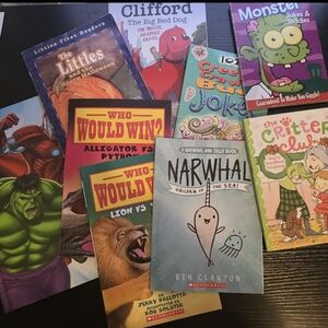 Scholastic Kids' Book Set with Red and Green Covers